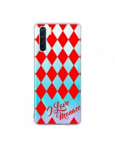 Coque Oppo Reno3 / A91 I Love Monaco et Losange Rouge - Nico