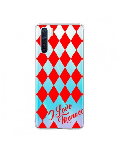 Coque Oppo Reno3 / A91 I Love Monaco et Losange Rouge - Nico