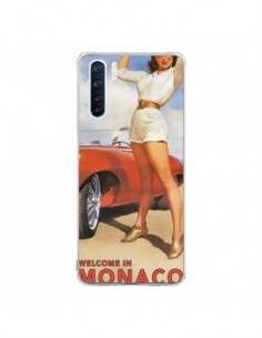 Coque Oppo Reno3 / A91 Welcome to Monaco Vintage Pin Up -...