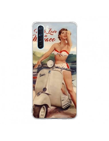 Coque Oppo Reno3 / A91 Pin Up With Love From Monaco Vespa Vintage - Nico