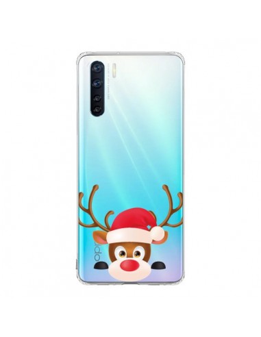 Coque Oppo Reno3 / A91 Renne de Noël transparente - Nico