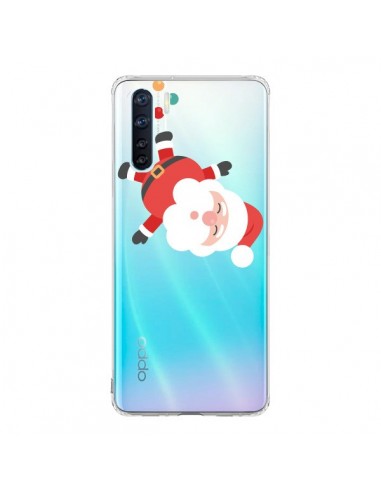 Coque Oppo Reno3 / A91 Père Noël et sa Guirlande transparente - Nico