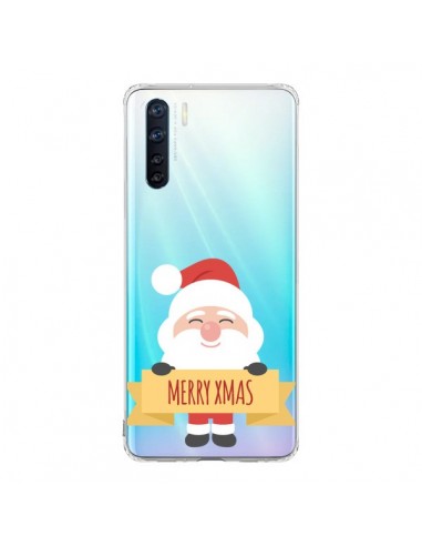 Coque Oppo Reno3 / A91 Père Noël Merry Christmas transparente - Nico