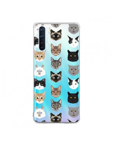 Coque Oppo Reno3 / A91 Chats Transparente - Pet Friendly