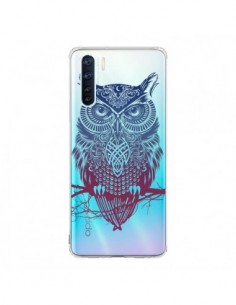 Coque Oppo Reno3 / A91 Hibou Chouette Owl Transparente -...