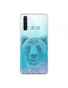 Coque Oppo Reno3 / A91 I Love You Bear Ours Ourson...