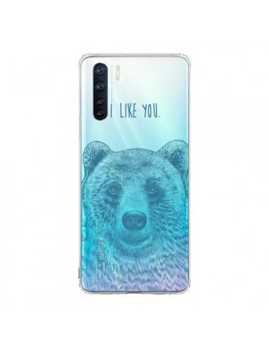 Coque Oppo Reno3 / A91 I Love You Bear Ours Ourson Transparente - Rachel Caldwell