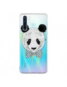 Coque Oppo Reno3 / A91 Panda Noeud Papillon Transparente...