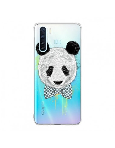 Coque Oppo Reno3 / A91 Panda Noeud Papillon Transparente - Rachel Caldwell