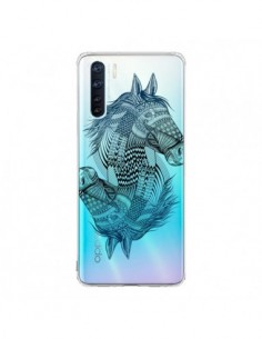 Coque Oppo Reno3 / A91 Cheval Horse Double Transparente -...