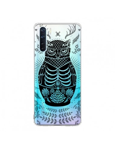 Coque Oppo Reno3 / A91 Owl Chouette Hibou Squelette Transparente - Rachel Caldwell