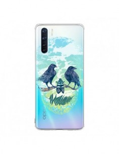 Coque Oppo Reno3 / A91 Tête de Mort Nature Transparente -...