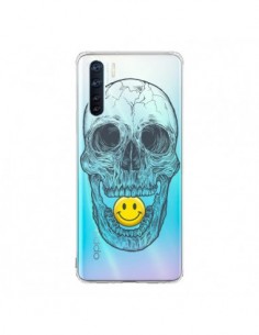 Coque Oppo Reno3 / A91 Tête de Mort Smiley Transparente -...