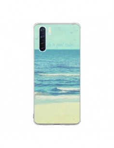Coque Oppo Reno3 / A91 Life good day Mer Ocean Sable...