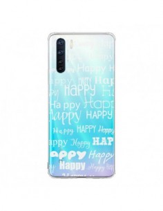 Coque Oppo Reno3 / A91 Happy Happy Blanc Transparente - R...