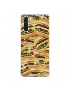 Coque Oppo Reno3 / A91 Burger Hamburger Cheeseburger -...