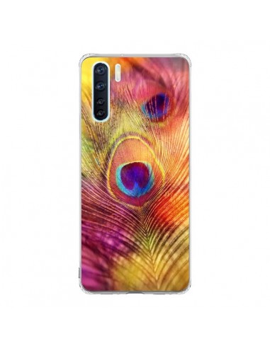 Coque Oppo Reno3 / A91 Plume de Paon Multicolore - Sylvia Cook