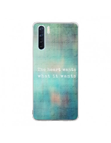 Coque Oppo Reno3 / A91 The heart wants what it wants Coeur - Sylvia Cook