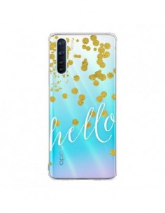 Coque Oppo Reno3 / A91 Hello, Bonjour Transparente -...