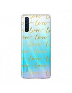 Coque Oppo Reno3 / A91 Love Amour Repeating Transparente...