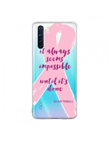 Coque Oppo Reno3 / A91 It always seems impossible, cela semble toujours impossible Transparente - Sylvia Cook
