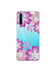 Coque Oppo Reno3 / A91 Winter Flower Rose, Fleurs d'Hiver...