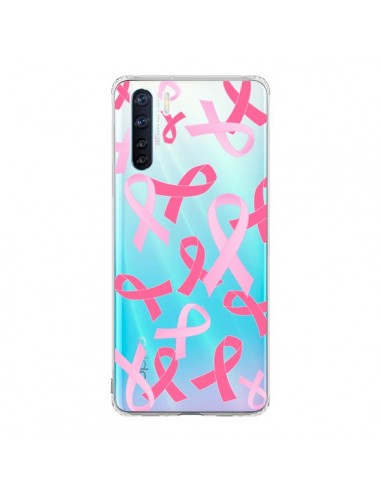 Coque Oppo Reno3 / A91 Pink Ribbons Ruban Rose Transparente - Sylvia Cook