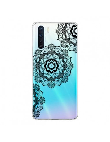 Coque Oppo Reno3 / A91 Triple Mandala Noir Black Transparente - Sylvia Cook