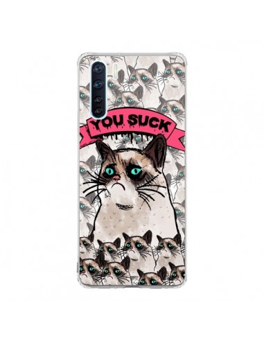 Coque Oppo Reno3 / A91 Chat Grumpy Cat - You Suck - Sara Eshak