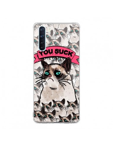 Coque Oppo Reno3 / A91 Chat Grumpy Cat - You Suck - Sara Eshak