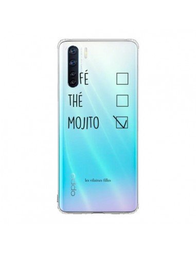 Coque Oppo Reno3 / A91 Café, Thé et Mojito Transparente - Les Vilaines Filles