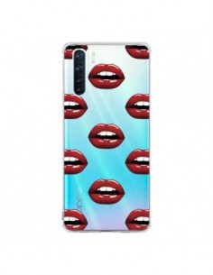 Coque Oppo Reno3 / A91 Lèvres Rouges Lips Transparente -...
