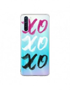 Coque Oppo Reno3 / A91 XoXo Rose Blanc Noir Transparente...