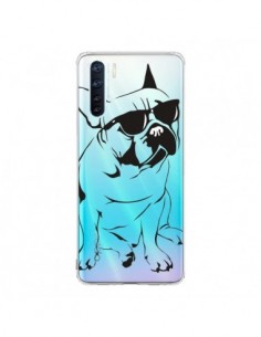 Coque Oppo Reno3 / A91 Chien Bulldog Dog Transparente -...