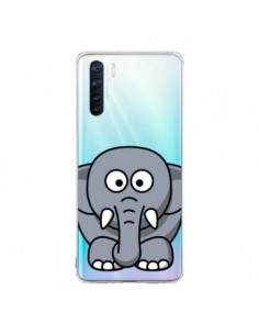 Coque Oppo Reno3 / A91 Elephant Animal Transparente -...