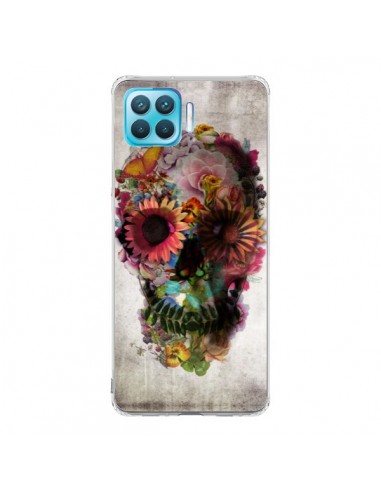 Coque Oppo Reno4 Lite Skull Flower Tête de Mort - Ali Gulec