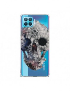 Coque Oppo Reno4 Lite Floral Skull Tête de Mort...