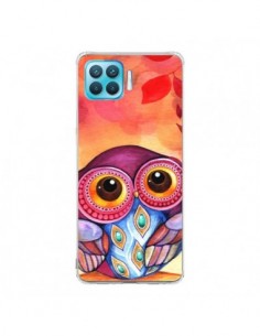 Coque Oppo Reno4 Lite Chouette Feuilles Automne - Annya Kai