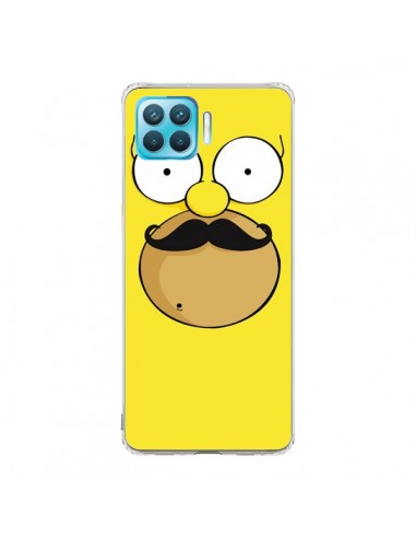 Coque Oppo Reno4 Lite Homer Movember Moustache Simpsons - Bertrand Carriere