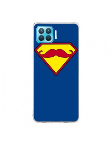 Coque Oppo Reno4 Lite Super Moustache Movember Superman - Bertrand Carriere