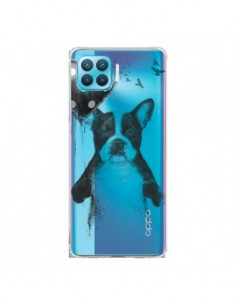 Coque Oppo Reno4 Lite Love Bulldog Dog Chien Transparente...