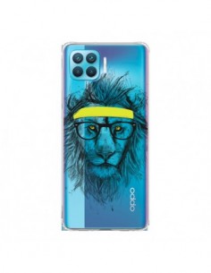 Coque Oppo Reno4 Lite Hipster Lion Transparente - Balazs...