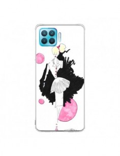 Coque Oppo Reno4 Lite Demoiselle Femme Fashion Mode Rose...