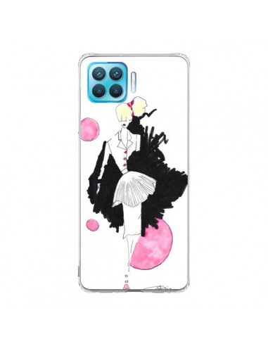 Coque Oppo Reno4 Lite Demoiselle Femme Fashion Mode Rose - Cécile