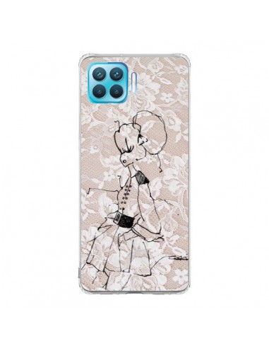 Coque Oppo Reno4 Lite Croquis Dentelle Femme Fashion Mode - Cécile