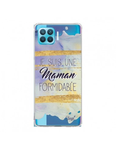 Coque Oppo Reno4 Lite Je suis une Maman Formidable Violet Transparente - Chapo