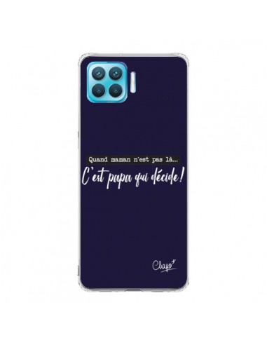 Coque Oppo Reno4 Lite C'est Papa qui Décide Bleu Marine - Chapo