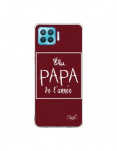 Coque Oppo Reno4 Lite Elu Papa de l'Année Rouge Bordeaux...