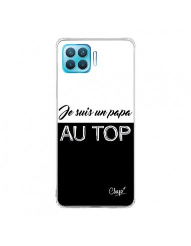 Coque Oppo Reno4 Lite Je suis un Papa au Top Noir - Chapo