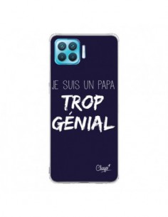 Coque Oppo Reno4 Lite Je suis un Papa trop Génial Bleu...
